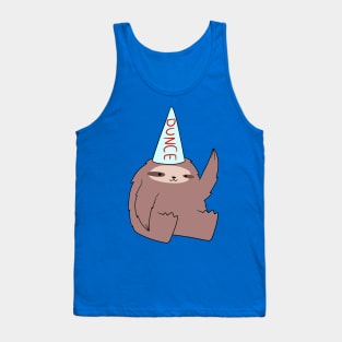 Dunce Sloth Tank Top